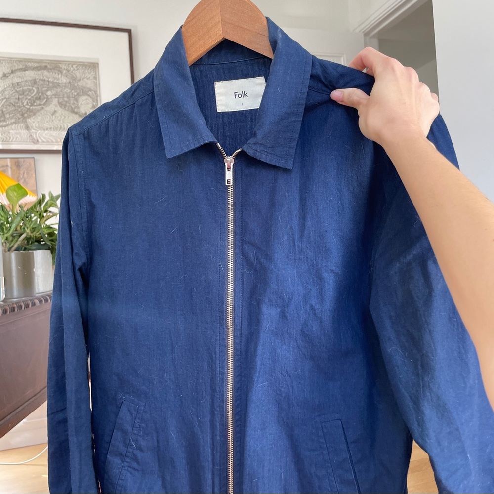 FOLK zippered vibrant blue jacket